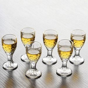 6PCS рюмка Cup Творческих Spirits Вино Мини Кубок стекло очки партия Drinking Очаровательный Толстый Малый Кубок