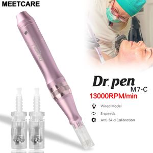 Derma Pen Ultima M7 Microneede Kalem Conmetic Dövme Gun Dr.pen Mikro İğne Cilt Bakımı Scar Kırışıklık Çatlaklar Temizleme Makinesi