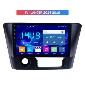 Mitsubishi Lancer 2014-2016 için GPS navigasyon dokunmatik ekran multimedya ile 10 inç çift din arabası DVD video oynatıcı