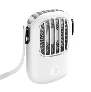 Boyun Mini Fan Ofisi Cooler Küçük Fan Açık Seyahat El USB Şarj edilebilir Asma Elektrik Özgünlük