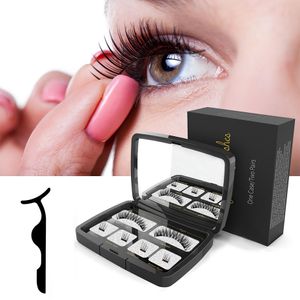 3D Manyetik Kirpikleri Mıknatıs Yanlış Eyelashes El yapımı Göz Lashes Kirpik Uzatma Kiti J177