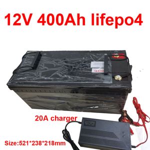Su geçirmez 12.8 V 12 V 400Ay Lifepo4 Lityum Pil Golf Arabaları Güç Kaynağı için EV Güneş Depolama Inverter Tekne + 20A Şarj