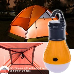 Luce da campeggio sferica impermeabile per tenda esterna a 5 colori Luce da campeggio portatile a 3 LED Mini luce di segnalazione da campeggio di emergenza