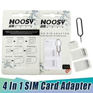 4 в 1 в 1 Noosy Nano Micro SIM-карта адаптер преобразователя извлечения для мобильных телефонов Samsung Xiaomi Huawei