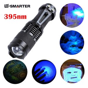 Waterproof 395nm UV LED Tactical Blacklight Flashlight - Durable Inspection Lamp with Powerful Ultra Violet Light