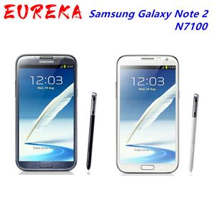100% оригинал N7100 разблокирован Samsung Galaxy Note 2 II N7100 мобильный телефон 5.5 