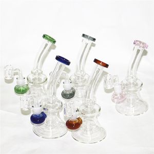 Bongos de bongum de bico de copo simples tubo de vidro cachimbo de água tubos de água néctar de silicone de 12 mm de articulação de 14 mm
