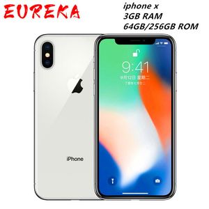 Оригинальный Apple iPhone X Face ID 5,8 дюйма, сенсорный экран, 3 ГБ ОЗУ, iOS A11, две камеры 12 МП, 4G LTE, разблокированный iphonex, черный, белый