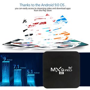 MXQ PRO Android 9 TV Box Amlogic S905W Quad Core 4K Smart Mini PC 1G 8G 5G двойной Wi-Fi H.265 Media Player