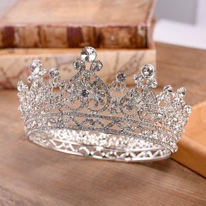 New alta qualidade barato New Bling Cristais Luxo Wedding Crown Prata Rhinestone Princesa Rainha nupcial Tiara Acessórios Crown cabelo