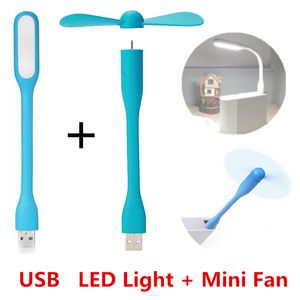 Yaratıcı USB Esnek Taşınabilir Fan Led Işık Lambası Xiaomi Kitabı Power Bank Defter Bilgisayar Yaz Gadget