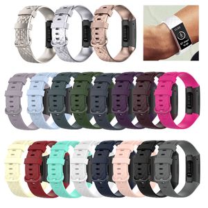 Watch Strap For Fitbit Charge 4 Bracelet Sport Watch Bands Silicone Wristband For Fitbit Charge 3/3 SE Accessories