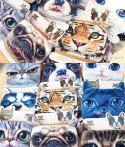 Komik 3D Karikatür Köpek Kedi Yüz Maskesi Koruyucu Unisex Yetişkin Çocuk Karşıtı Toz Peluş Pamuk Windproof Yüz Isıtıcı Maske Kapaklar Maske