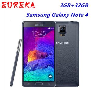 Оригинальный разблокированный Samsung Galaxy Note 4 N910A N910F N910P LTE Smartphone 5,7 дюйма 16мп 3 ГБ 32 ГБ отремонтированный
