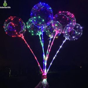 Светодиодный воздушный шар прозрачный освещение Bobo Ball Balloons Light с 70 см.