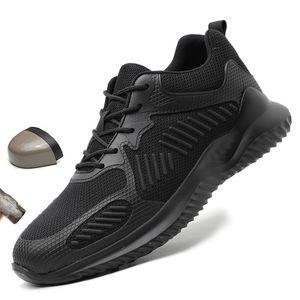 Yeni Erkekler Çalışma Ayakkabı Nefes Beklenir Spor ayakkabıları hafif kaymaz Çelik Toe Boot Anti-Punture Güvenlik Botları Ayakkabı 200916