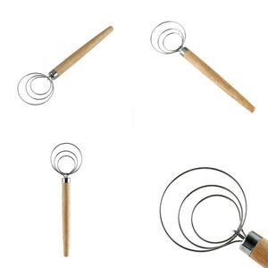 Деревянные ручки Blender Portable метелкой 9 дюймов Яйца Смеситель для выпечки Инструменты кухонный инвентарь Удобный Бесплатная доставка 3 95xd E2