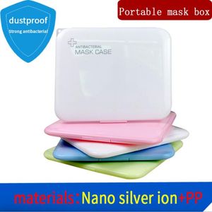 Caixas de armazenamento de máscara N95 Máscara Recipiente de plástico caixa portátil Face Maskbox 4 Color Wy812-WLL