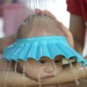 1PCS Soft Adjustable Baby Shower Cap Prevent Water Into Ear Protect Children Kid Shampoo Bath Wash Hair Shield Hat Waterproof