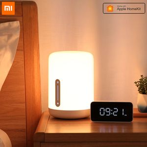 Xiaomi Mijia Başucu Lambası 2 Akıllı Masa Led Gece Işık Renkli 400 Lümenler Bluetooth Wifi Dokunmatik Kontrol Apple Homekit Siri için