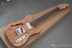 2022 Новое поступление природы древесина полупалые Fole Jazz Custom Shop Electric Guitar 6 струн