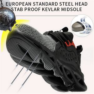 Ботинок для мужчин против шлепок строительной стальной крышки для ручной работы.