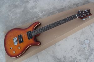 En iyi kalite büyük toptan el yapımı kuşlar kakma klavye katı vücut kömür elektro gitar