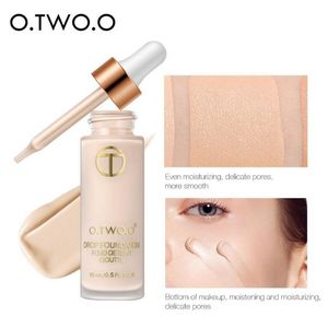 O.TWO.O Liquid Foundation Professional Makeup Base Oil Free Full Coverage Concealer Long Lasting Liquid Foundation Cosmetics