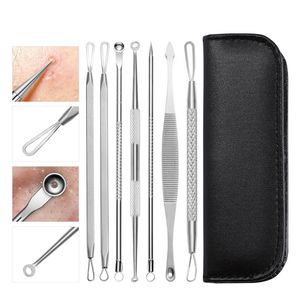 7 Pcs Blackhead Remover Kit Stainless Steel Blackhead Acne Comedone Pimple Blemish Extractor face cleaningTool beauty needle