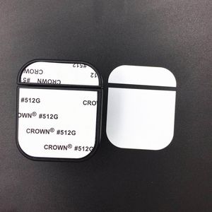 Boş süblimasyon AirPods 3 Apple Earbuds için 3 Kılıf 1 2 Pro Kablosuz Kulaklıklar Yazdırılabilir Alüminyum Plaka ile Sert Plastik Kapak