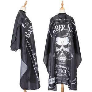 Haircut Hairdressing Barber Cloth Skull Pattern Apron Polyester Cape Hair Styling Design Supplies Salon Barbers Gown free ship