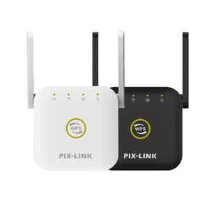 PIXLINK 300Mbps WIFI Repeater Finder 2.4Ghz Wireless Mini Router Extender con 2 antenne esterne Rete domestica 802.11N/B/G WR22