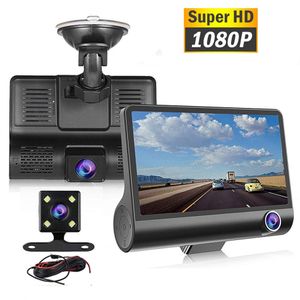 Видеорегистратор для вождения Автомобильный видеорегистратор HD 1080P 3 объектива 170 градусов камера заднего вида парковочное наблюдение автоматическое видеообнаружение движения