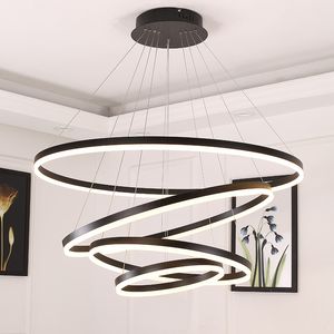 Branco / preto Luzes pingentes para sala de jantar Quarto Inteligente Home Iluminação Suspensão Luminária Lampaire de Techo Colgante Modern