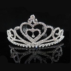 Başlıklar kristaller düğün tiaras boncuklu gelin kronları rhinestone baş parçaları tarak aksesuarları