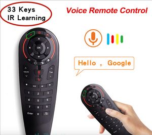 G30 Voice air mouse 2.4G Wireless Microphone Gyroscope 33 Keys with IR Learning For Android TV Box