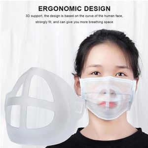 3D Silikon Parantez Ruj Koruma Maskeleri sorunsuz Aracı Aksesuar 4 Styles Nefes Pad İç Destek İçin arttırıcı Standı Maske LJJP319