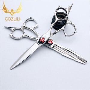 Ножницы для волос GOZLILI 5,5 дюйма Японии440C Сталь профессиональные парикмахерские прически