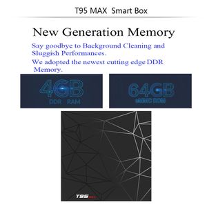 Android 9.0 TV Kutusu T95 Max 4GB 64GB 32GB Akıllı Set Üst Kutusu H6 H.265 Google Player Store Netflix