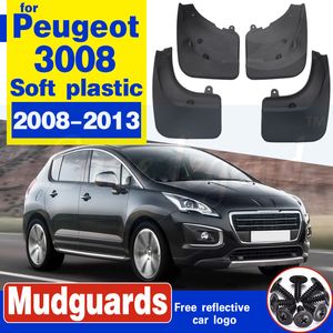 Mud Flaps For Peugeot 3008 2008 - 2013 Mudflaps Splash Guards Flap Mudguards Fender Car Styling Accessories 2009 2010 2011 2012