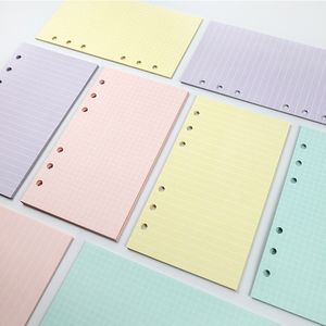 5 Colors A6 Loose Leaf Solid Color Product Notebook Refill Spiral Binder Index Page Planner Agenda Inner Filler Papers Notepad Accessories