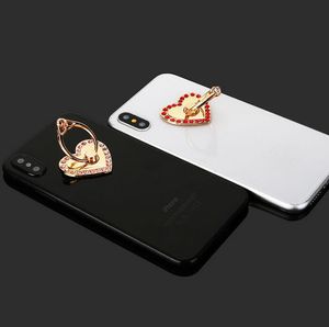 Evrensel Smartphone Kalp Aşk Parmak Yüzük Standı, Rhinestone Kristal Bling Diamond 360 ° Rotasyon Cep Telefonu stent Tutucu Tutma kickstand