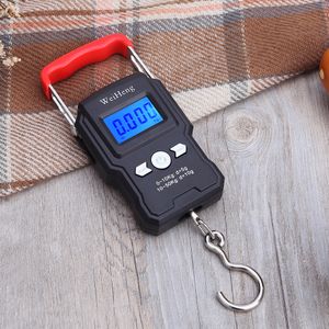 50Kg 55KG 5g 10g LCD Digital Display Mini Electronic Weighing Scale Hanging Hook Scale Double Accuracy for Fishing Outdoo Travel
