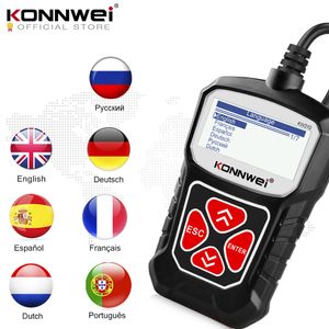 Elm327 OBD2 Ferramentas de Scanner para Auto OBD 2 Scanners de Carro Diagnóstico Ferramenta de Diagnóstico Leitores de Código Automotivo Konnwei KW310