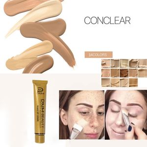 DNM Liquid Centro Makeup Foundation Creme à prova d'água, contorno de 14 cores corretivo