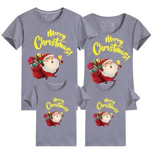 Giyim 2020 Noel Kardan Adam Baskı Çocuk T-Shirts Anne ve Ben Giysiler Anne Kızı Baba Aile Eşleşen Kıyafetler Yu098