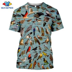 Erkek T-Shirt Sonspee Yaz Casual Erkekler T-Shirt Böcekler Kuşlar 3D Baskı T Shirt Unisex Kazak Yenilite Streetwear Tops Komik Kısa Slee
