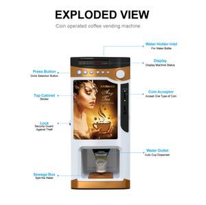 2019 Commercial Coffee Machine: Automatic Coin-Operated Vending Machine for Offices and Public Spaces