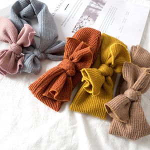 Bebek Kız Moda saç bandı Bebek Sonbahar Kış Hairband Düz renk yumuşak Saç bantları Elastik Hairbows 9 Renkler M2709