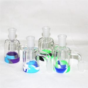 Nargile Cam Kül Catcher Recycler Perc Ashcatcher 14mm 18mm Erkek Kadın Perkolator Kase Adaptörü Glasslar için Sigara Aksesuarları Bong 7ml Silikon Kavanoz